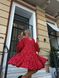 Женское платье цвет красный с цветочным принтом р.оверсайз 450102 450102 фото 5