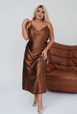 Жіноча сукня комбінація колір золото 448785 448785 фото