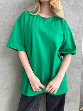 Жіноча базова футболка колір зелений 452427 452427 фото