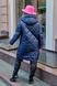 Женская двухсторонняя куртка сине малинового цвета размер 54/56 382683 382684 фото 4