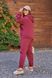 Женский спортивный костюм из трехнитки цвет бордо р.48/50 442337 442337 фото 2