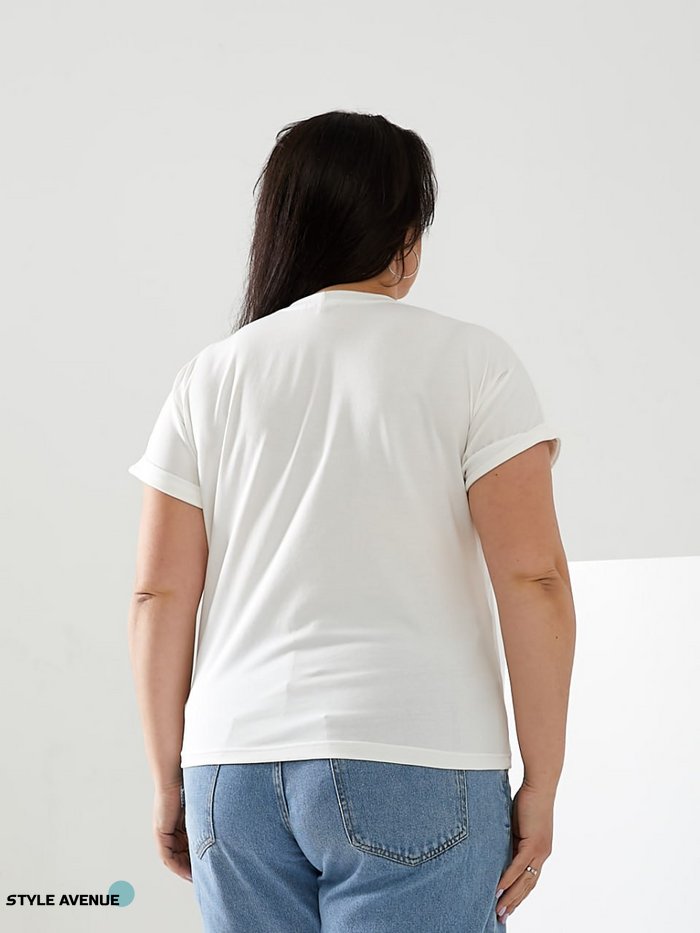 Женская футболка MIAMI цвет молочный р.42/46 433038 433038 фото