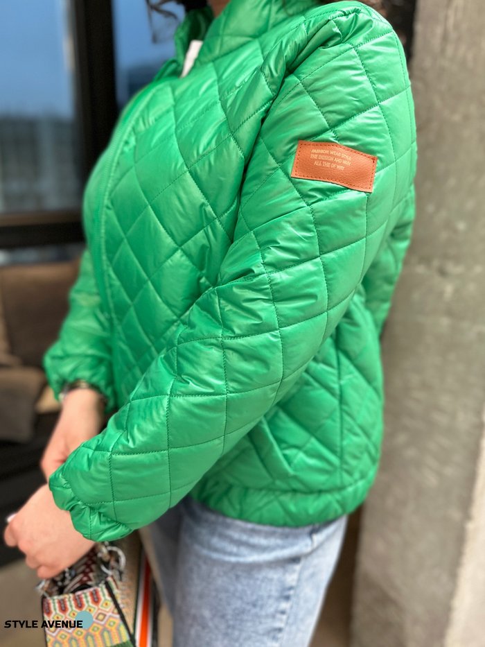 Женская теплая куртка цвет зеленый р.42/44 451113 451113 фото