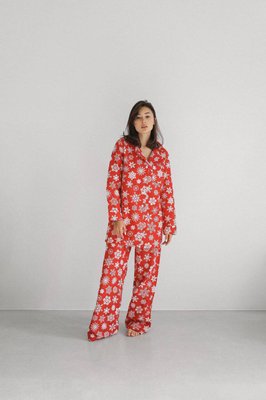 Женский пижамный костюм тройка цвет красный р.M 449778 449778 фото