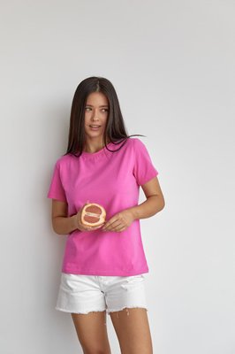 Женская базовая футболка цвет розовый р.S 449912 449912 фото