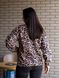 Женская кофта-куртка цвет коричневый принт леопард р.46/50 443264 443264 фото 4
