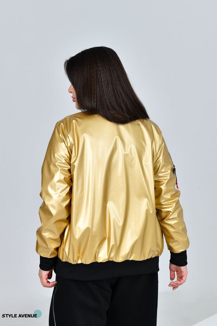 Женская куртка цвет золотой р.48/50 453427 453427 фото