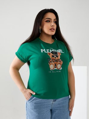 Женская футболка PLEASURE цвет зеленый р.48/50 433676 433676 фото