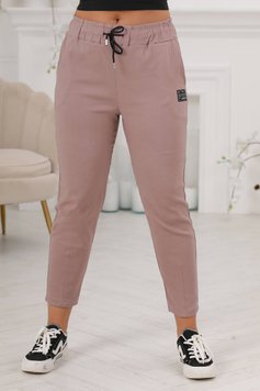 Жіночі штани-джегінси колір бежевий 441987 441987 фото