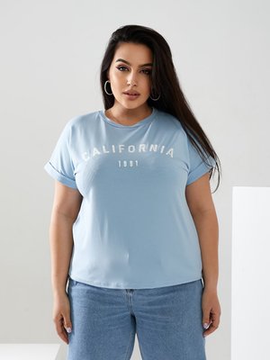 Женская футболка California цвет голубой р.52/54 432445 432445 фото