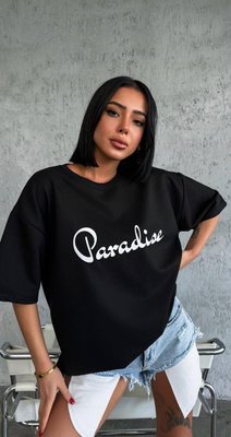 Женская футболка Paradise цвет черный р.L 455868 455868 фото