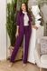 Женский стильный брючный костюм из костюмной ткани средней плотности фиолетового цвета р.48/50 374590 374589 фото 1