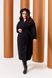 Женское пальто из кашемира на подкладке с поясом черного цвета р.48/50 376114 376114 фото 1