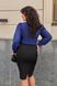 Женская блуза с рюшами на пуговицах цвет индиго р.52/54 440891 440891 фото 4