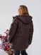 Женская теплая куртка с капюшоном цвет шоколад р.50/52 447635 447636 фото 4