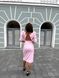 Женское платье с рукавом розового цвета р.L 385645 385645 фото 1