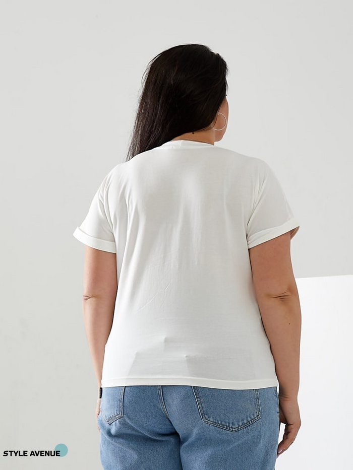 Женская футболка PLEASURE цвет молочный р.48/50 433673 433673 фото