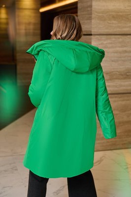 Женская двухсторонняя куртка черно-зеленого цвета размер 54/56 382686 382684 фото
