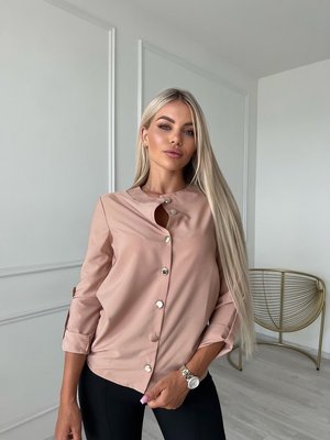 Женская блуза софт цвет беж р.52/54 454165 454165 фото