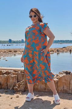 Жіноча сукня вільного крою колір помаранч 461190 461190 фото