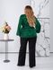 Женская блуза свободного кроя из шелка цвет зеленый р.48/52 452257 452257 фото 5