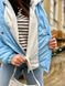 Женская теплая куртка с капюшоном цвет голубой р.48/50 448316 448316 фото 4