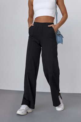 Женские брюки палаццо цвет черный р.L 437991 437991 фото