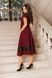 Женское нарядное платье с кружевами цвет марсала р.44/46 384892 384892 фото 2
