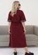Женское платье-халат свободного кроя цвет бордовый р.62/64 452243 452243 фото 3