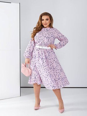 Женское свободное платье из софта цвет розовый р.48/52 450555 450555 фото