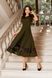 Женское нарядное платье с кружевами цвет хаки р.42/44 374378 374378 фото
