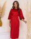 Женское платье с рукавом фонариком красного цвета р.42 372892 372892 фото