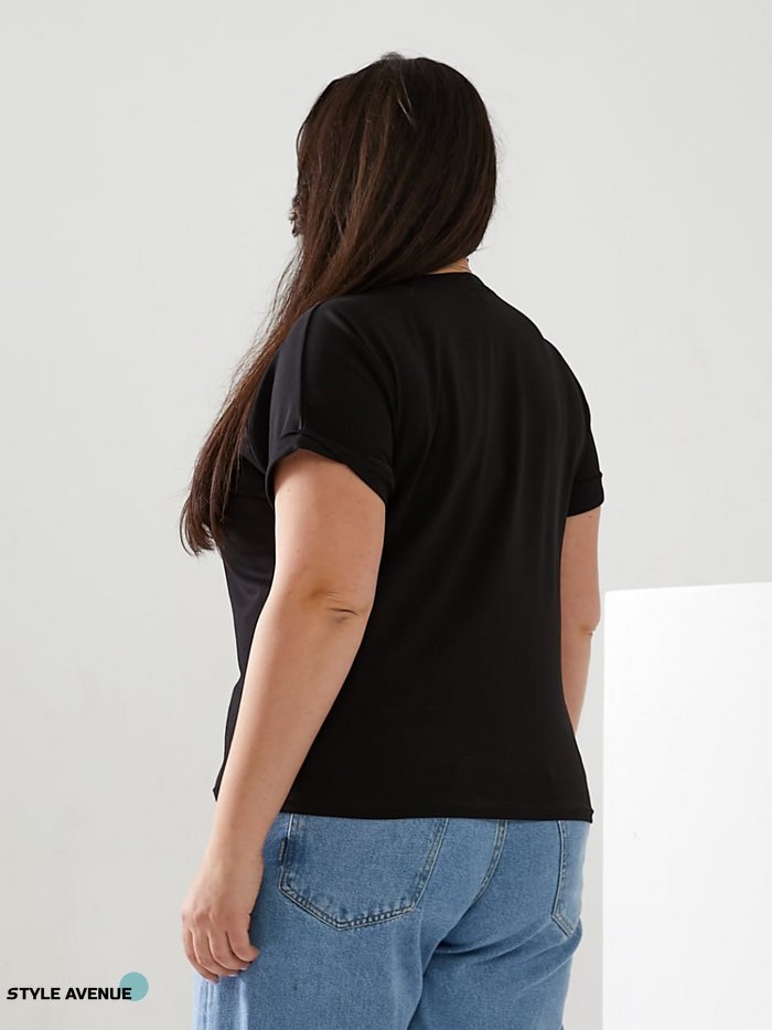 Женская футболка PLEASURE цвет черный р.48/50 433670 433670 фото