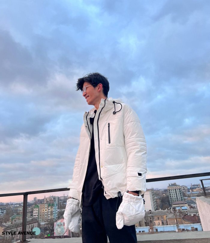 Мужская зимняя куртка цвет белый р.S 449612 449612 фото