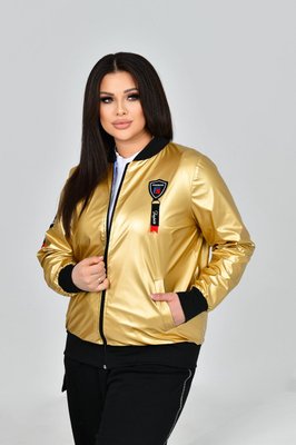 Женская куртка цвет золотой р.52/54 453464 453464 фото