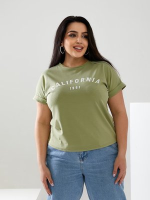 Женская футболка California цвет фисташковый р.42/46 432429 432429 фото