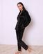 Женская пижама велюр Jeny на пуговицах черного цвета р.L 379529 379529 фото 1