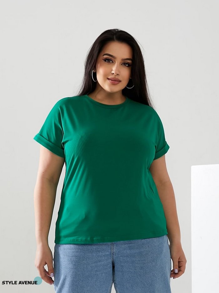 Женская футболка цвет зеленый р.42/46 432367 432367 фото