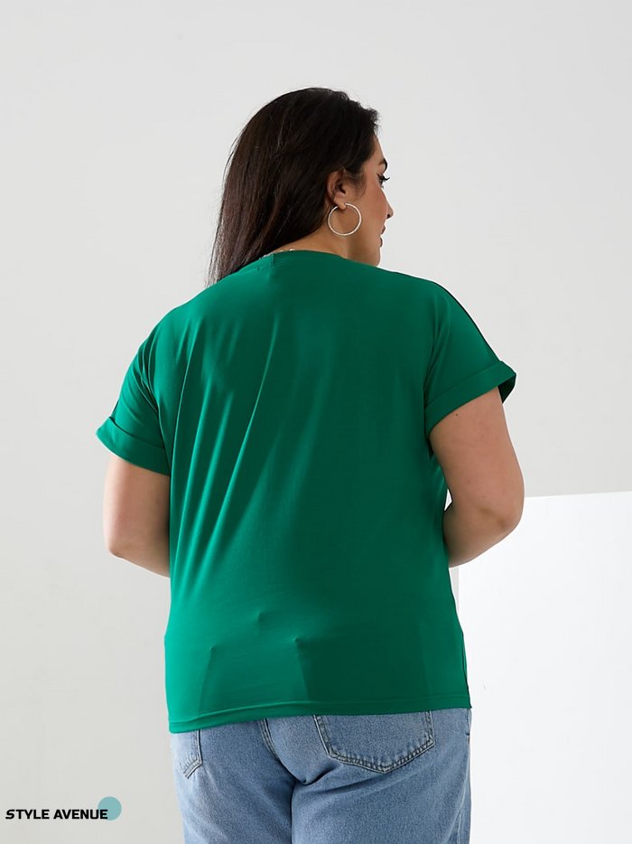 Женская футболка цвет зеленый р.42/46 432367 432367 фото