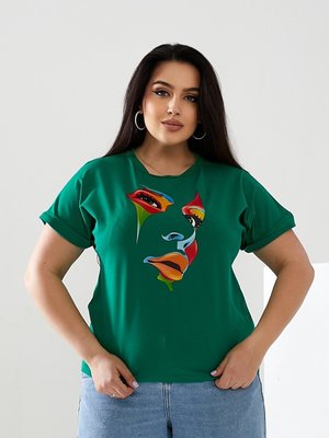 Женская футболка FACE цвет зеленый р.48/50 433153 433153 фото