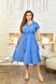 Женское платье с юбкой клеш цвет голубой р.52 454213 454213 фото 1