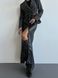 Женская юбка макси из эко-кожи цвет черный р.42/44 446411 446411 фото 3