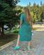 Женское платье свободного кроя цвет зеленый с белым р.50/52 440037 440037 фото 3