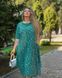 Женское платье свободного кроя цвет зеленый с белым р.50/52 440037 440037 фото 5