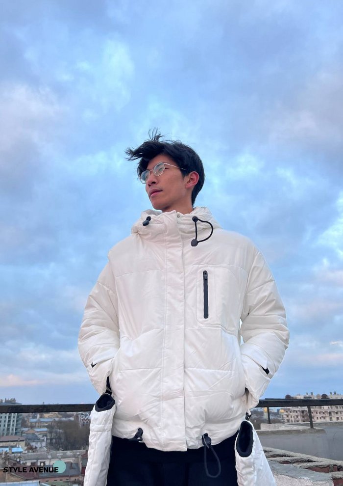 Мужская зимняя куртка цвет белый р.XL 449726 449726 фото