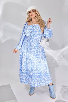 Жіноча вільна сукня із софту колір блакитний 450588 450588 фото