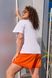 Женский костюм футболка и шорты цвет оранжевый р.50/52 433805 433805 фото 1