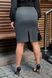 Женская классическая прямая юбка с разрезом цвет графит р.48/50 441896 441896 фото 1