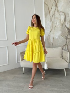 Жіноча коротка сукня із софту "Classic" колір жовтий 440228 440228 фото