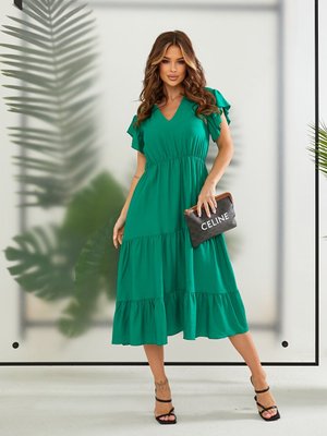 Женское платье миди цвет зеленый р.42/44 435747 435747 фото
